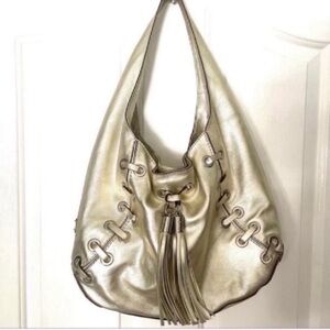 MICHAEL MICHAEL KORS METALLIC HOBO BAG